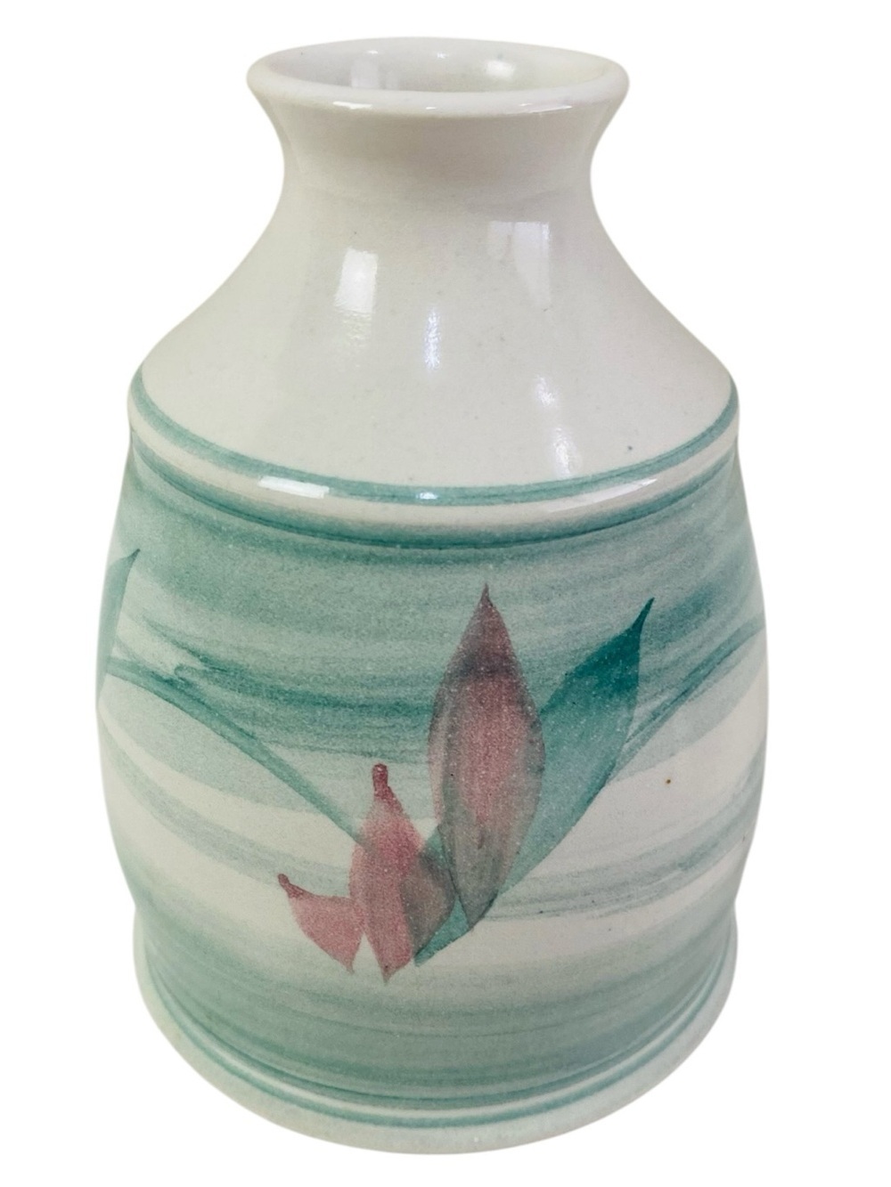 Ken Foster Signed Vintage Hand Painted Ceramic Vase 5” x 4”